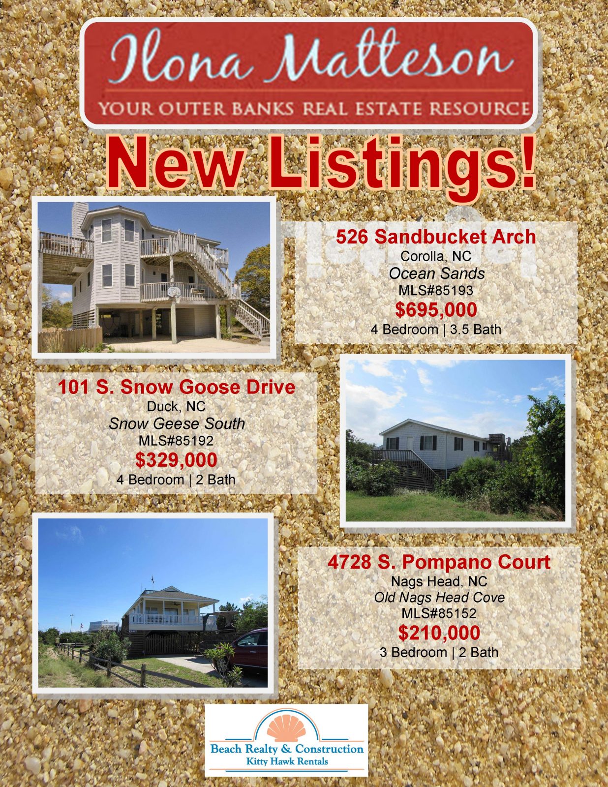 3 Great NEW Listings on the Outer Banks!!! — Ilona Matteson
